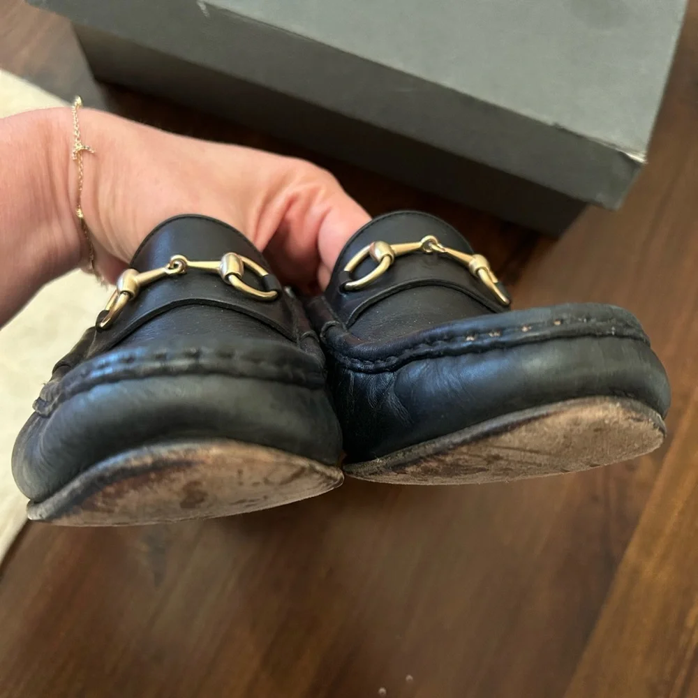 Gucci Black Leather Slip-On Loafers - Picture 8 of 10